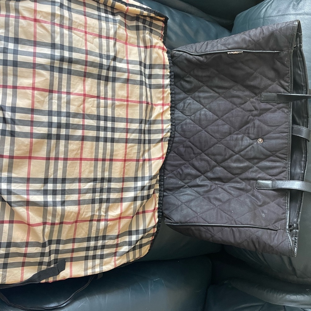 Burberry diaper bag, There are hidden small tears inside the bag.